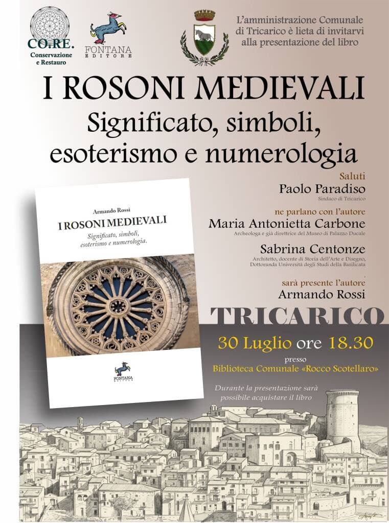 A Tricarico i segreti dei rosoni medievali: il 30 luglio la presentazione del saggio di Armando Rossi