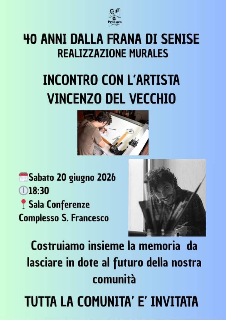 Un murale per ricordare la frana che sconvolse Senise