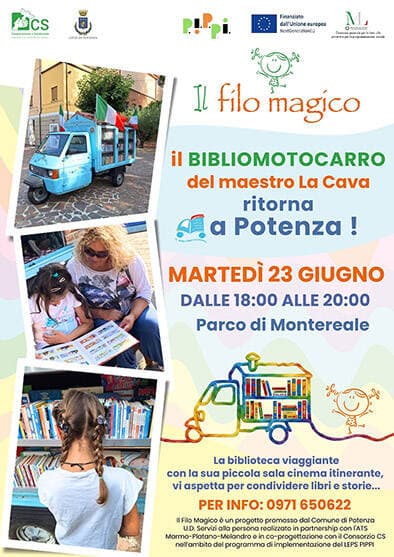 Il Bibliomotocarro arriva a Montereale